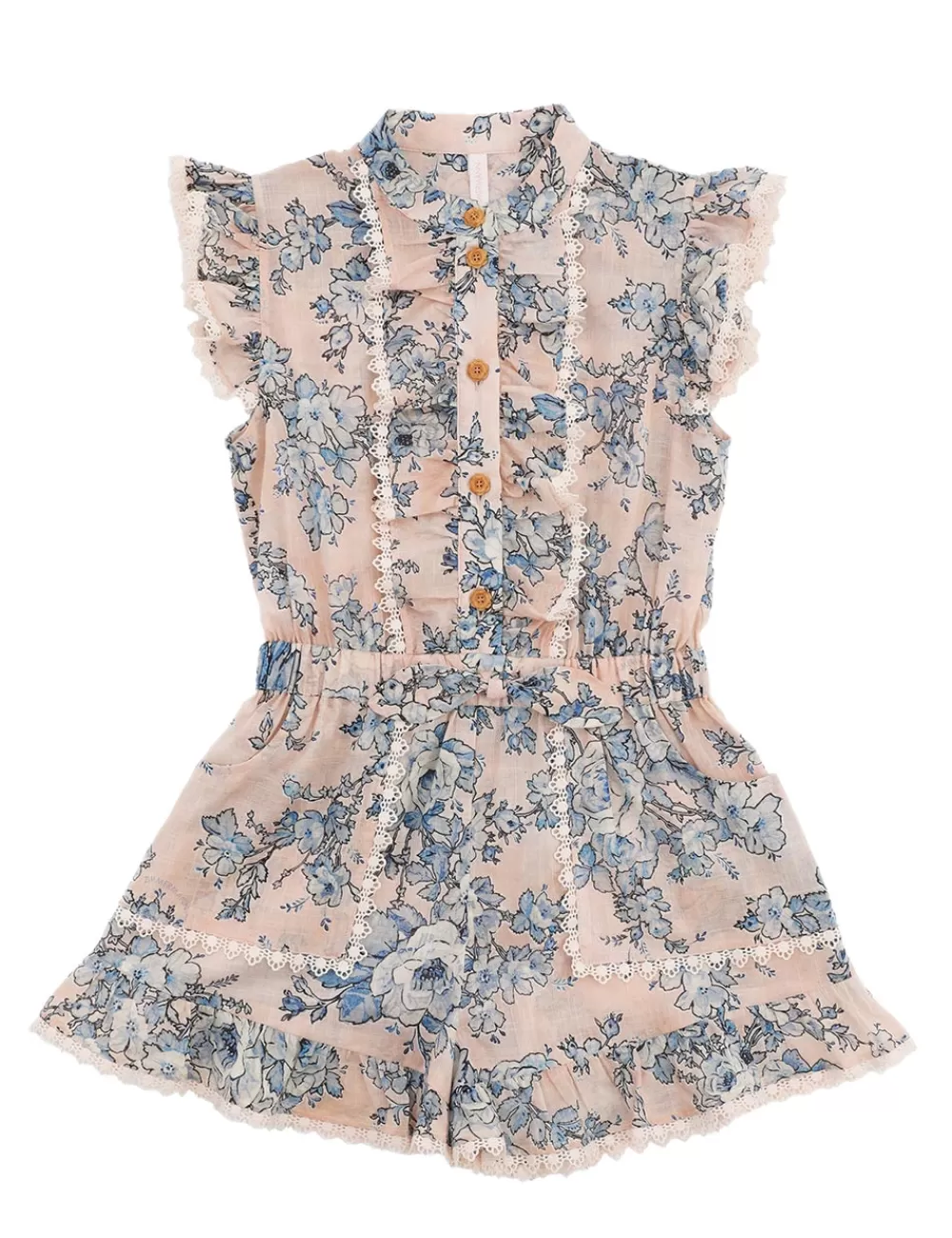 Kids ZIMMERMANN Halliday Frill Playsuit